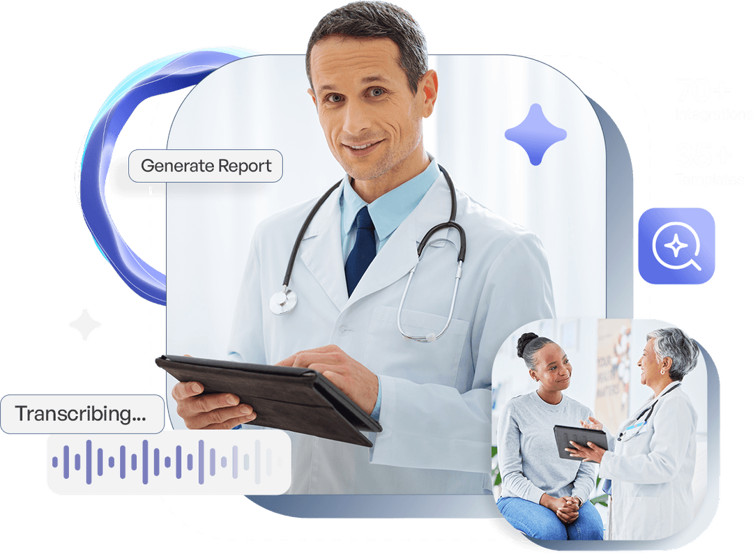 Doctor with tablet
